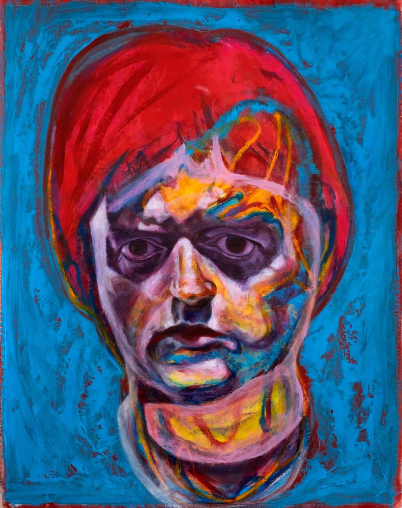 Vivid Abstract Portrait by Joshua Hoskins — canvas wall art