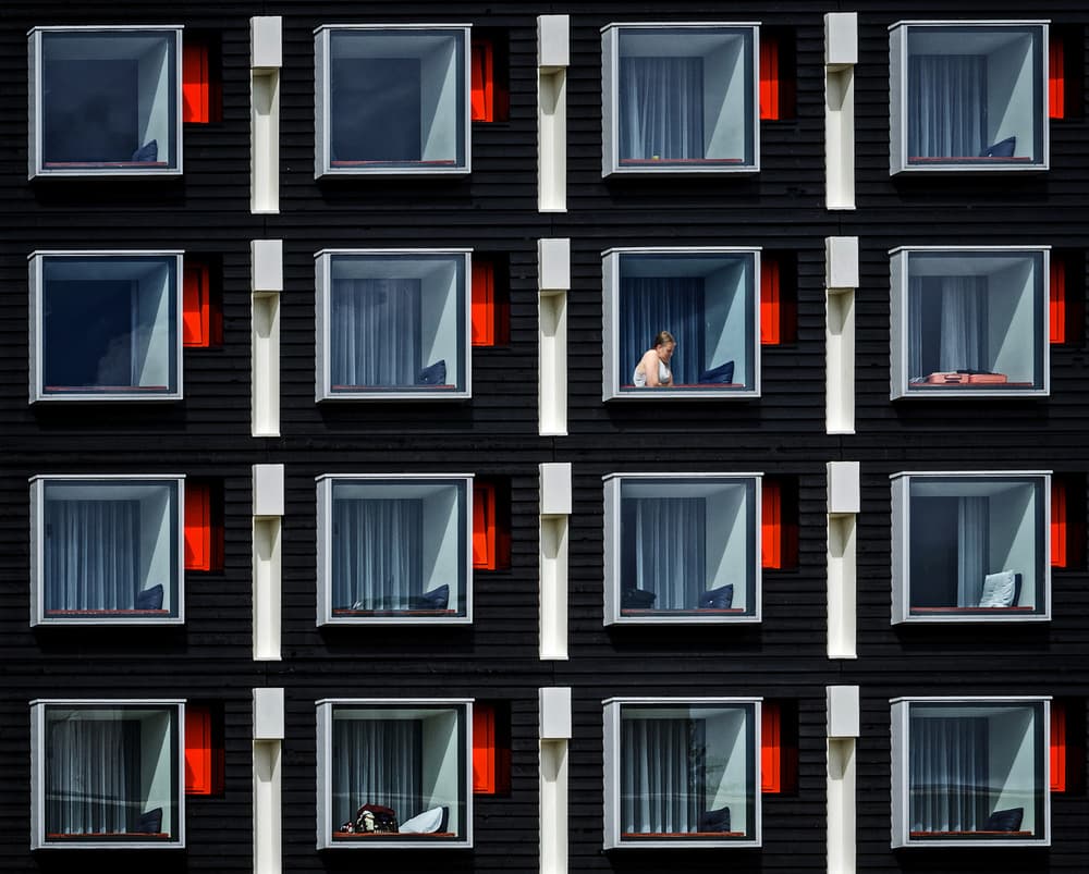 Geometric Facade Windows by Henk van Maastricht — canvas wall art