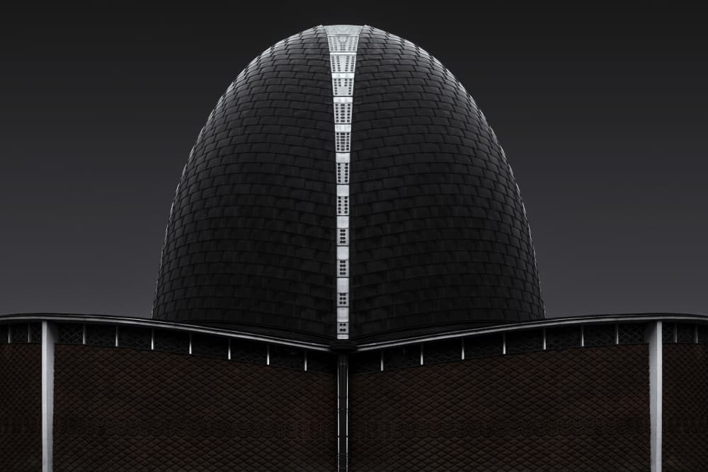 Sleek Architectural Dome by Rolf Endermann — canvas wall art