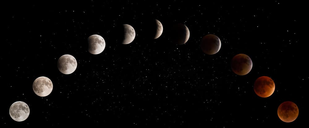 Lunar Eclipse Progression by Zoran Dujic LightHunter — canvas wall art