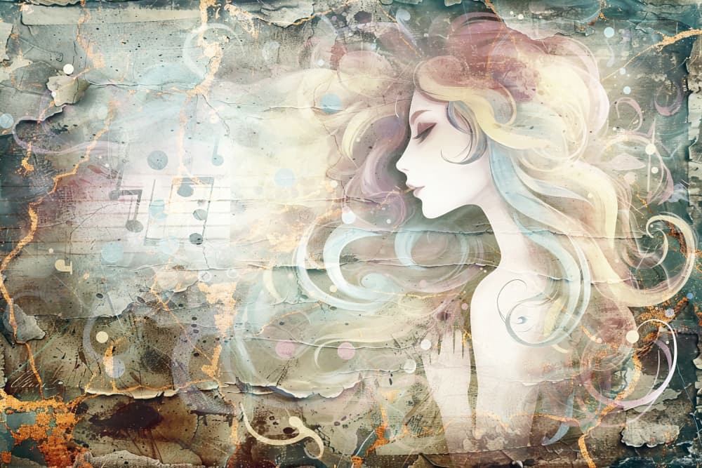Serene Musical Profile by Rafal Kulik — canvas wall art