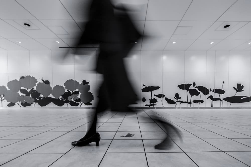Blurred Urban Commute by Tomoshi Hara — canvas wall art