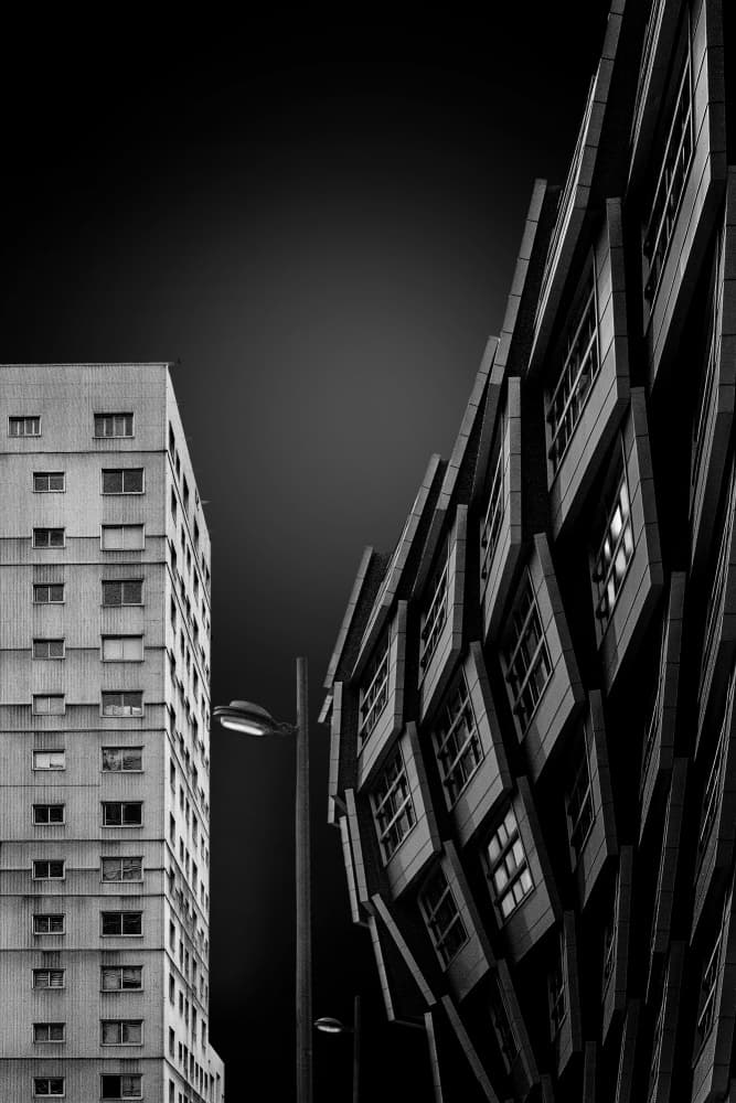 Urban Architectural Contrast by Wilma Wijers Smeets — canvas wall art