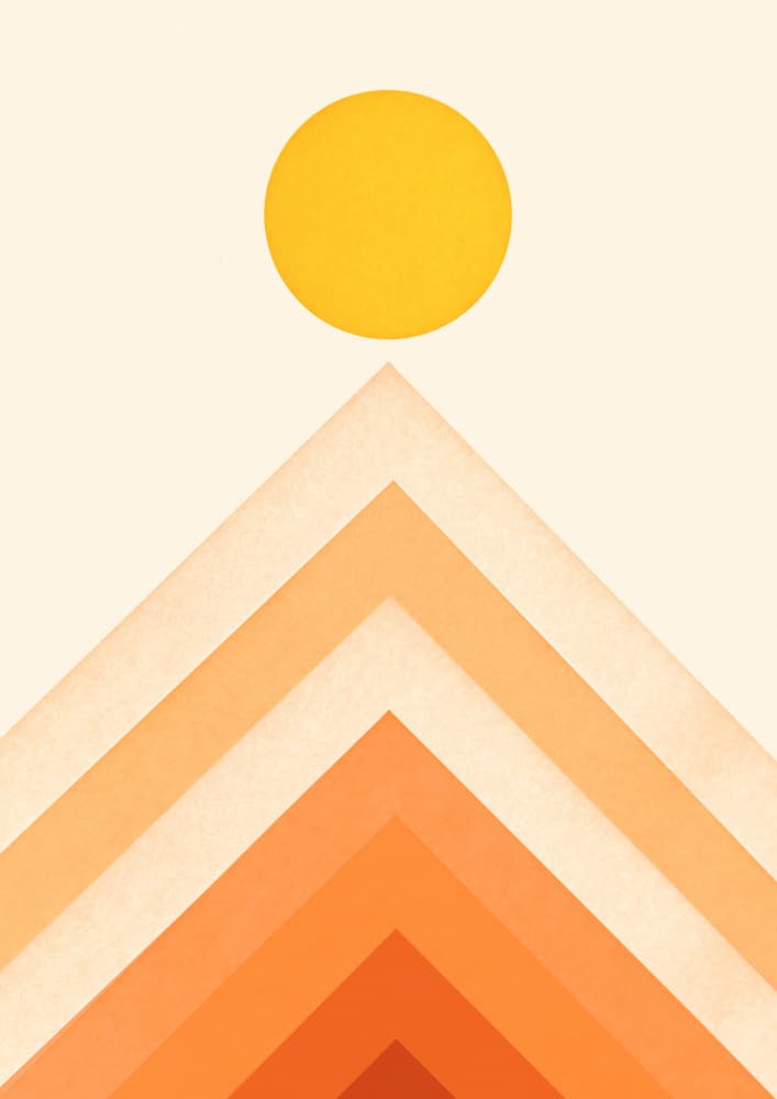 Warm Mountain Sun by Florent Bodart — canvas wall art