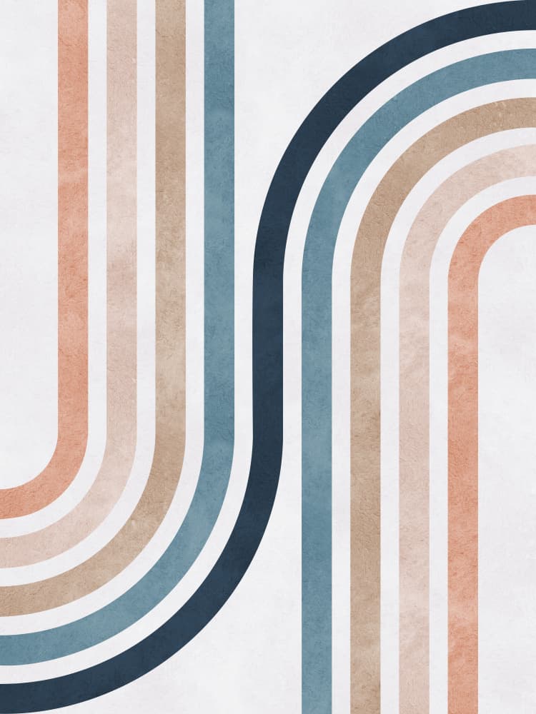 Abstract Earthy Curves by Vitor Costa — canvas wall art