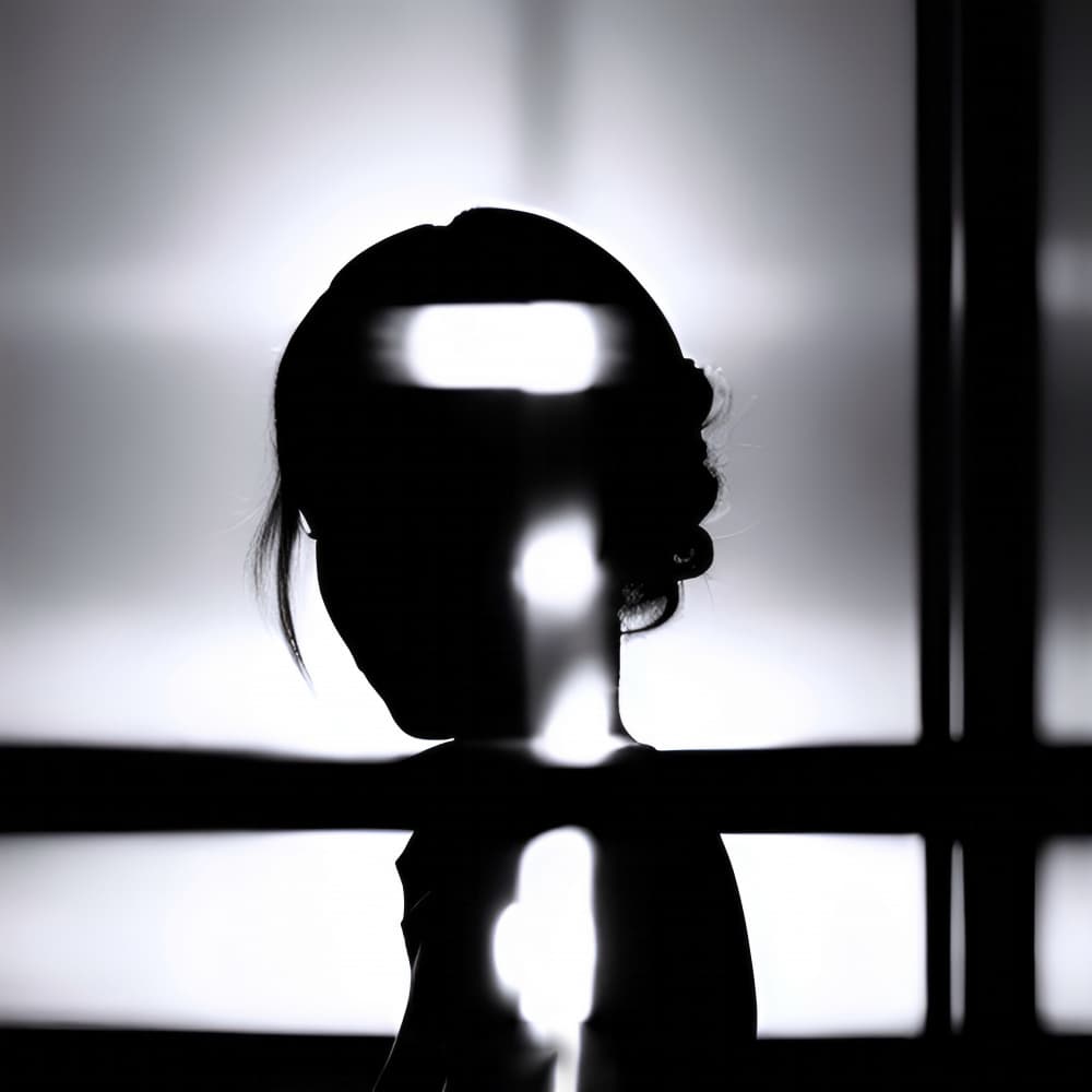 Dramatic Window Silhouette by INCOGNITO — canvas wall art
