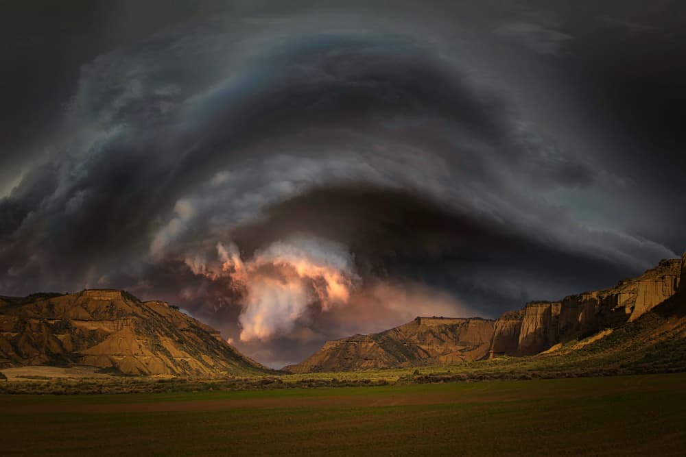 Dramatic Desert Storm by Saskia Dingemans — canvas wall art