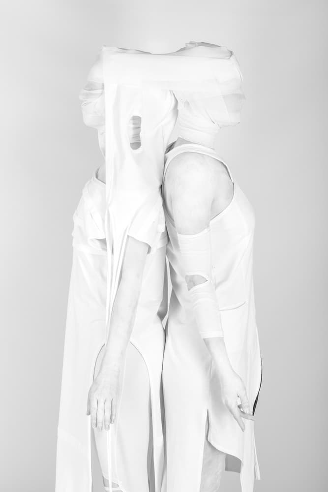 Draped White Figures by Athos K. Florides — canvas wall art