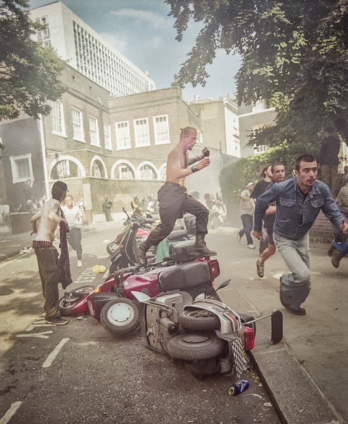 Street Chaos Running by Carlos_Grury_Santos — canvas wall art