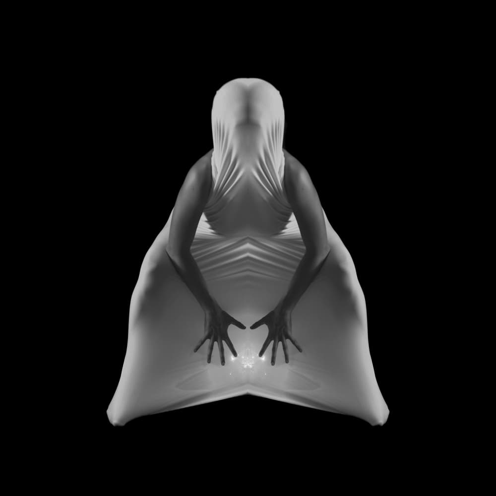 Meditative Shrouded Form by Itzik Rabinovitz — canvas wall art
