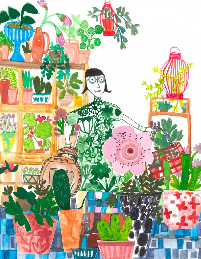Plant Lady by Sharon Nullmeyer — canvas wall art