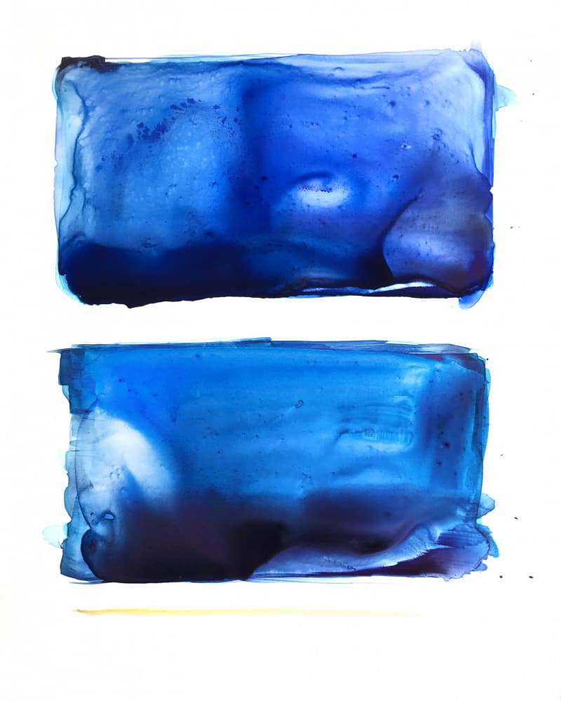 Serene Blue Blocks by Christine Lindstrom — canvas wall art