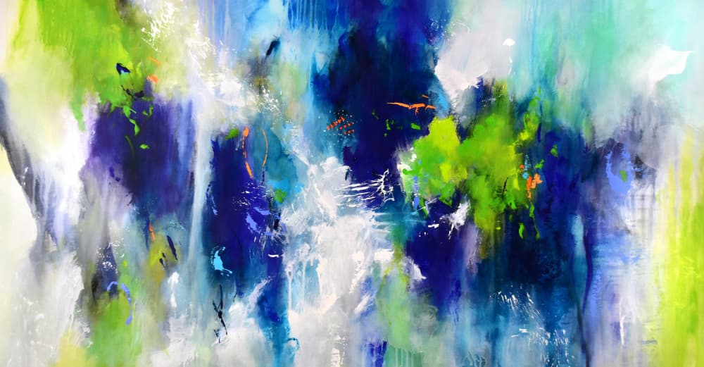 Vibrant Fluid Abstract by Kirsten Handelmann — canvas wall art