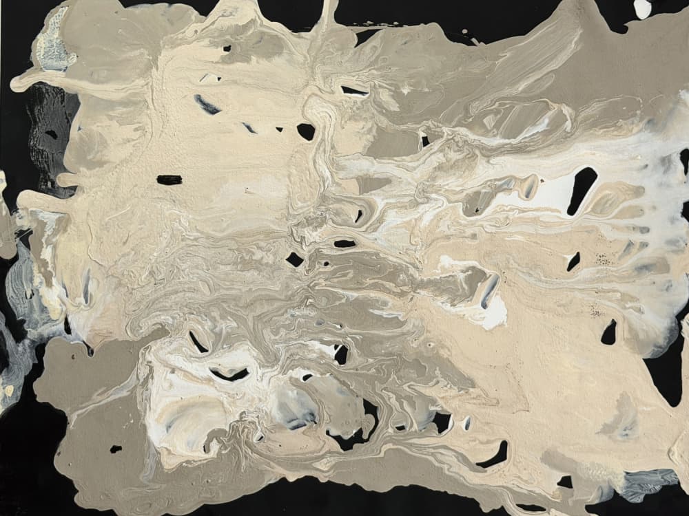 Neutral Fluid Swirls by Ferdos Maleki — canvas wall art