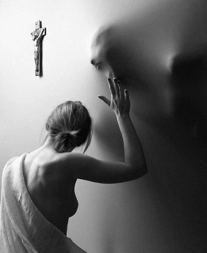 Woman Touches Mystery by Korpan Pavlo — canvas wall art