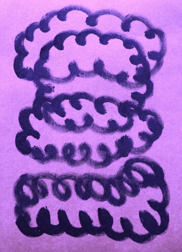 Abstract Purple Curls by Santhosh ch — canvas wall art