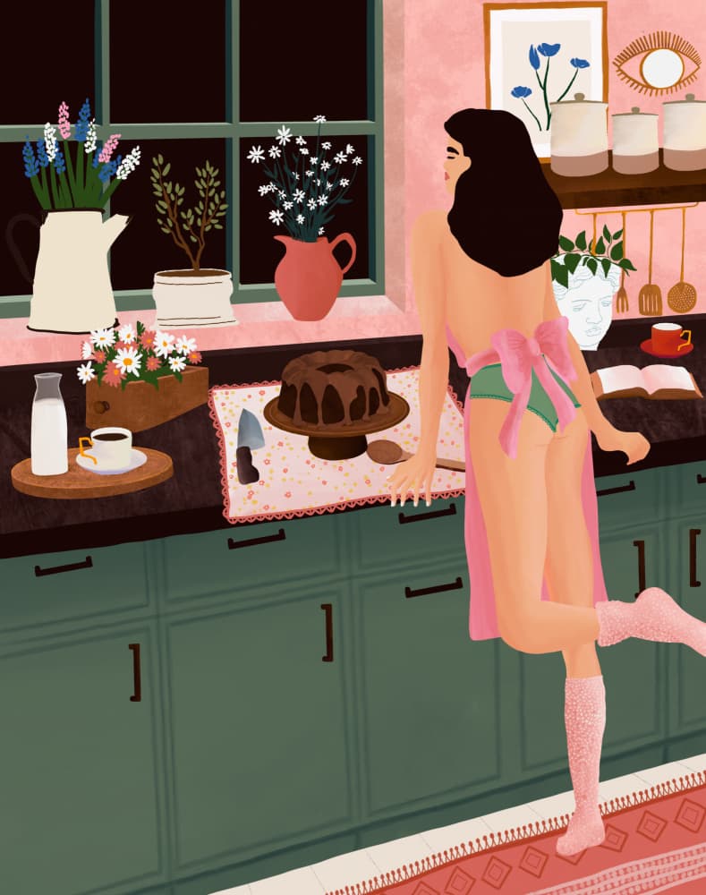 Sweet Night Kitchen by Ceyda Alasar — canvas wall art