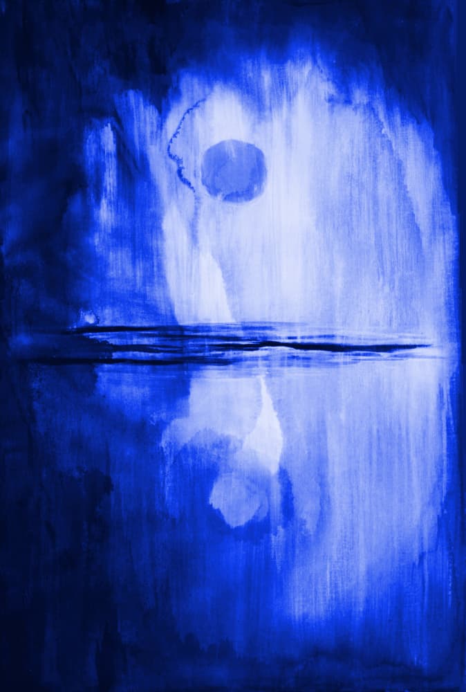 Abstract Blue Moonlight by RodMacIver — canvas wall art