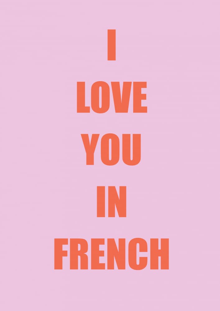 Love You In French by Talitha McQueen — canvas wall art