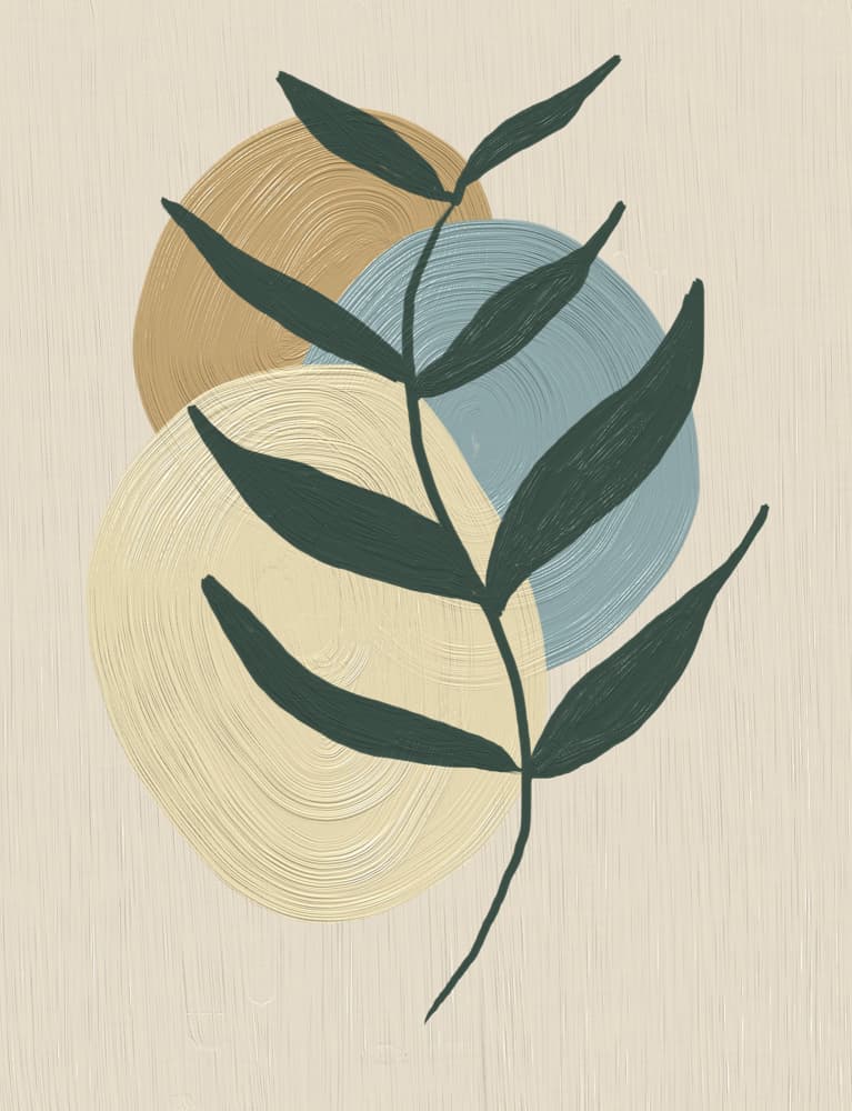 Organic Leaf Circles by Aylin Demir — canvas wall art