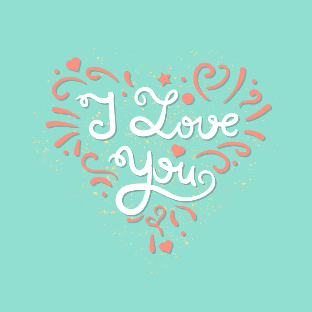 I Love You Heart Message by Marika Barsrsind — canvas wall art