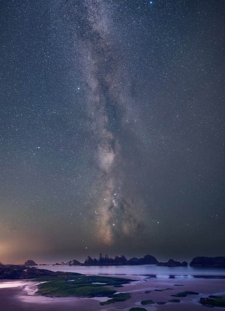 Milky Way Coastal Night by Etsuya Morita — canvas wall art