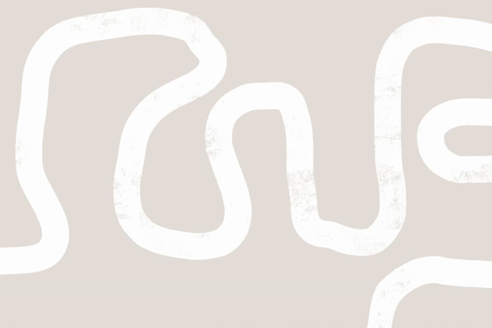 Fluid White Lines On A Beige Background by uplusmestudio — canvas wall art