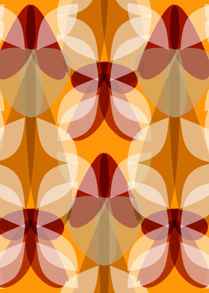 Mid Century Floral Pattern by Leigh Bagley — canvas wall art