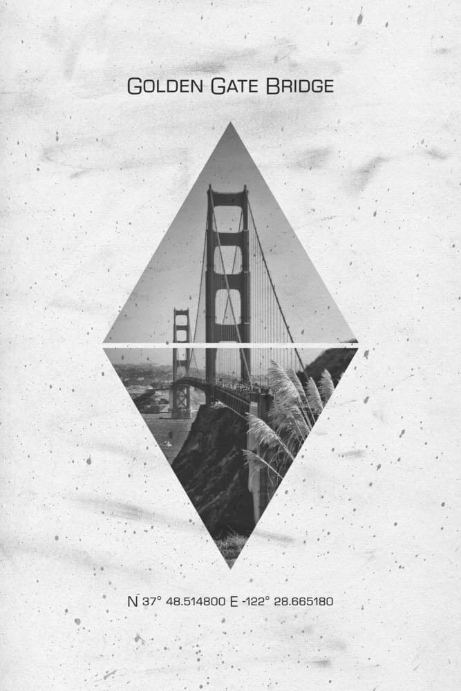 Golden Gate Diamond View by Melanie Viola — canvas wall art