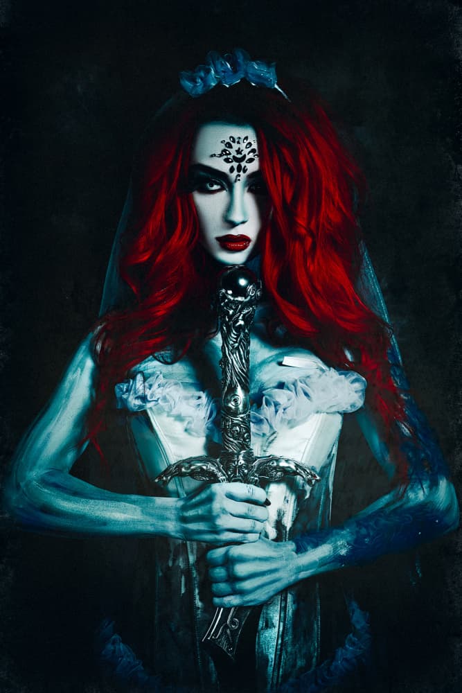 Gothic Fantasy Warrior Bride by Ruslan Bolgov — canvas wall art