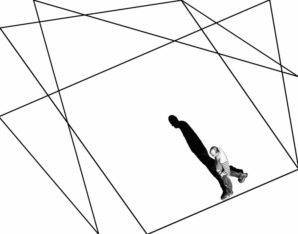 Man with Long Shadow by Natalia — canvas wall art
