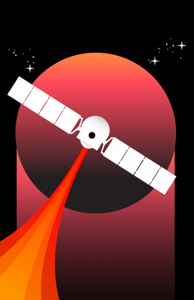 Cosmic Satellite Beam by Nicholas — canvas wall art