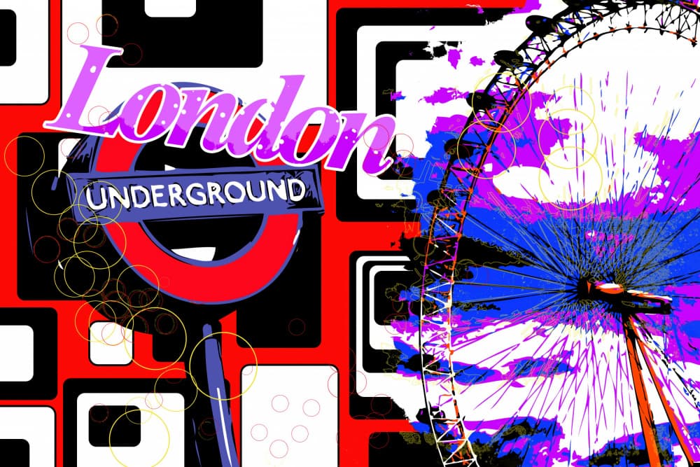 London Pop Art Icons by Rafal Kulik — canvas wall art