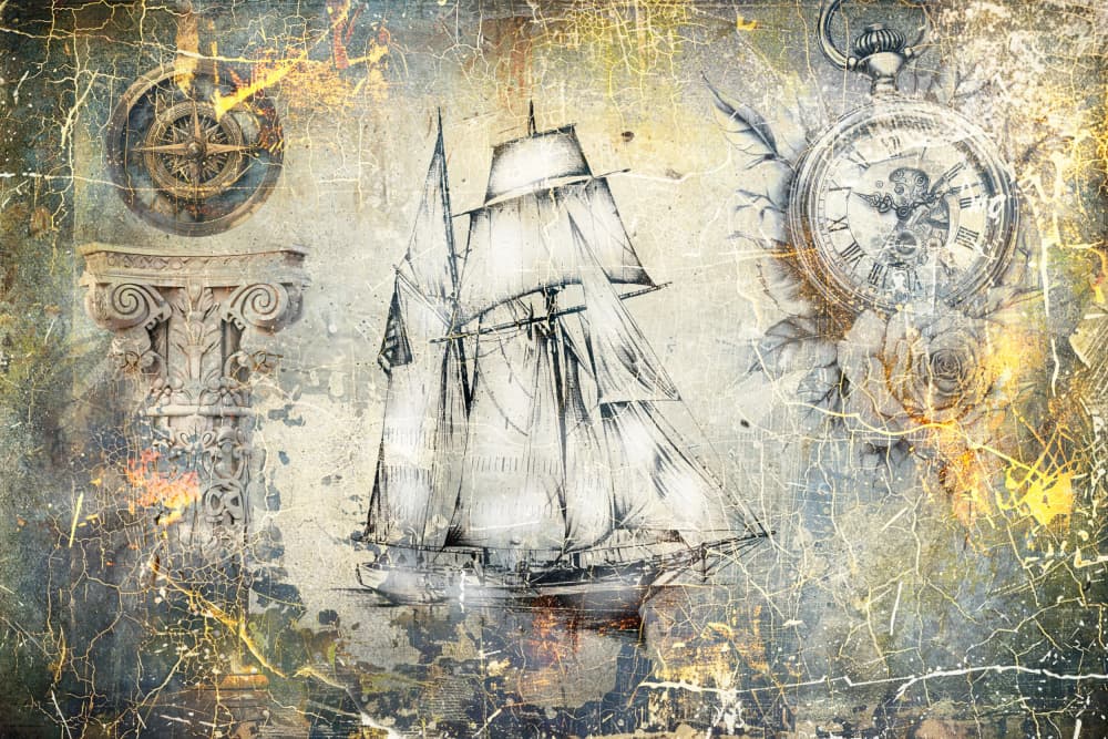 Vintage Sailing Journey by Rafal Kulik — canvas wall art