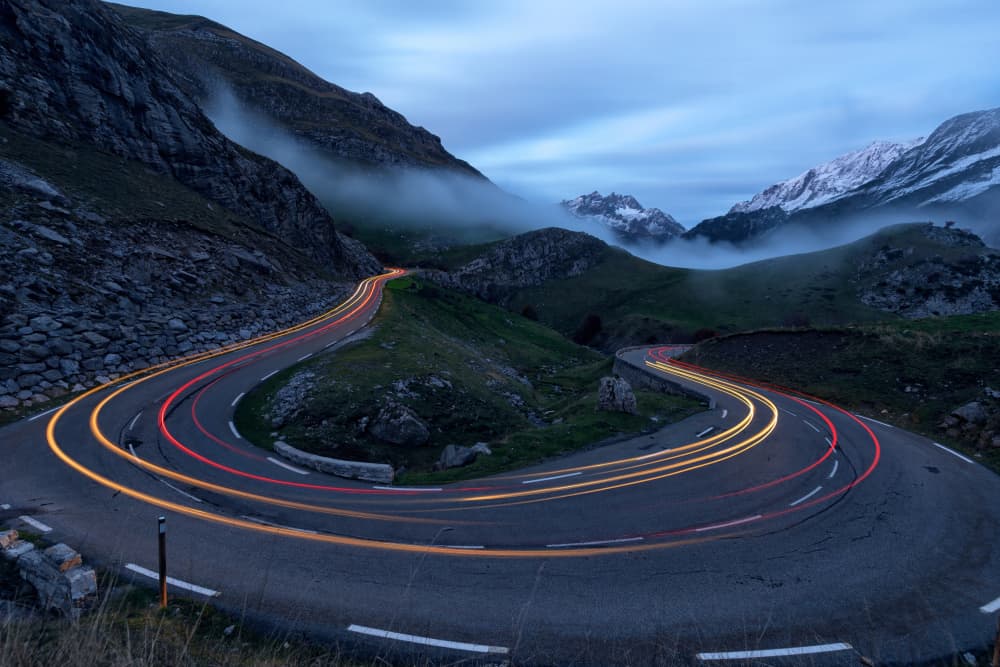 Twilight Mountain Road by TONY GORAN — canvas wall art