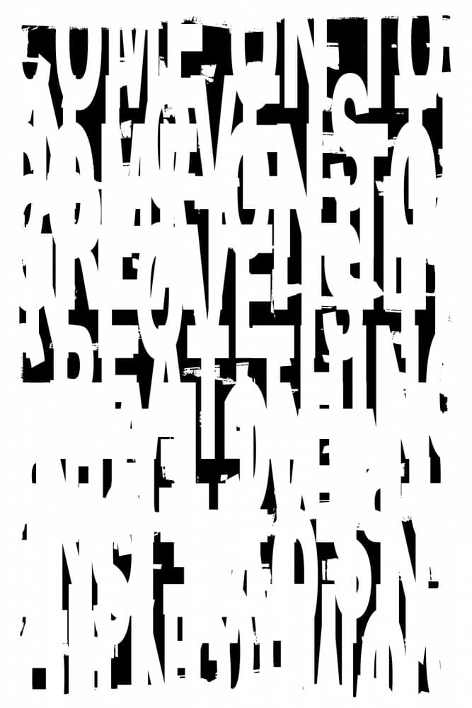 Abstract Typography Design by cartissi — canvas wall art
