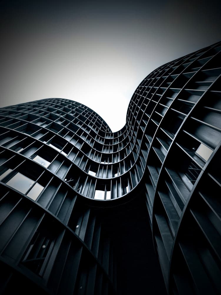 Modern Wavy Architecture by Elizabeth Allen — canvas wall art
