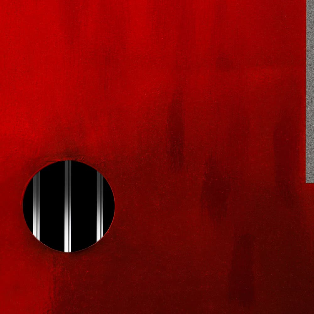 Behind Red Bars by Gilbert Claes — canvas wall art