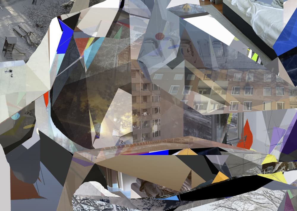 Abstract Urban Geometry by Stefan Fransson — canvas wall art