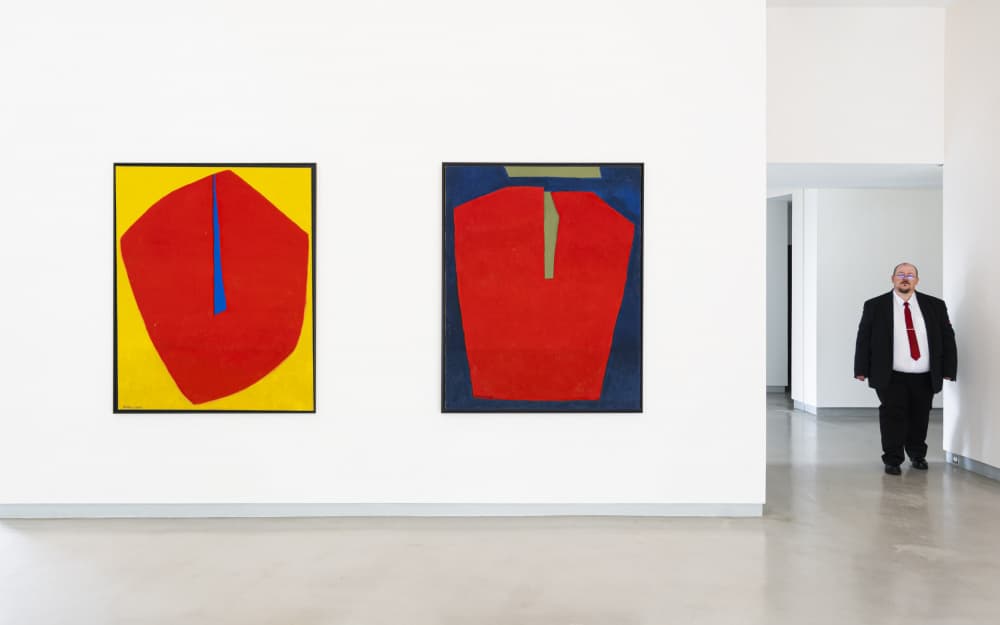 Man and Modern Art by Frank Hinsberger — canvas wall art