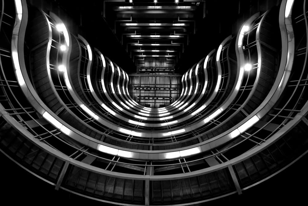 Dramatic Curved Architecture by Jorge Pimenta — canvas wall art