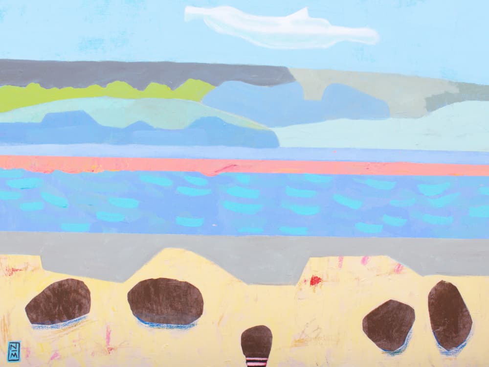 Modern Coastal Landscape by Nathaniel Mather — canvas wall art