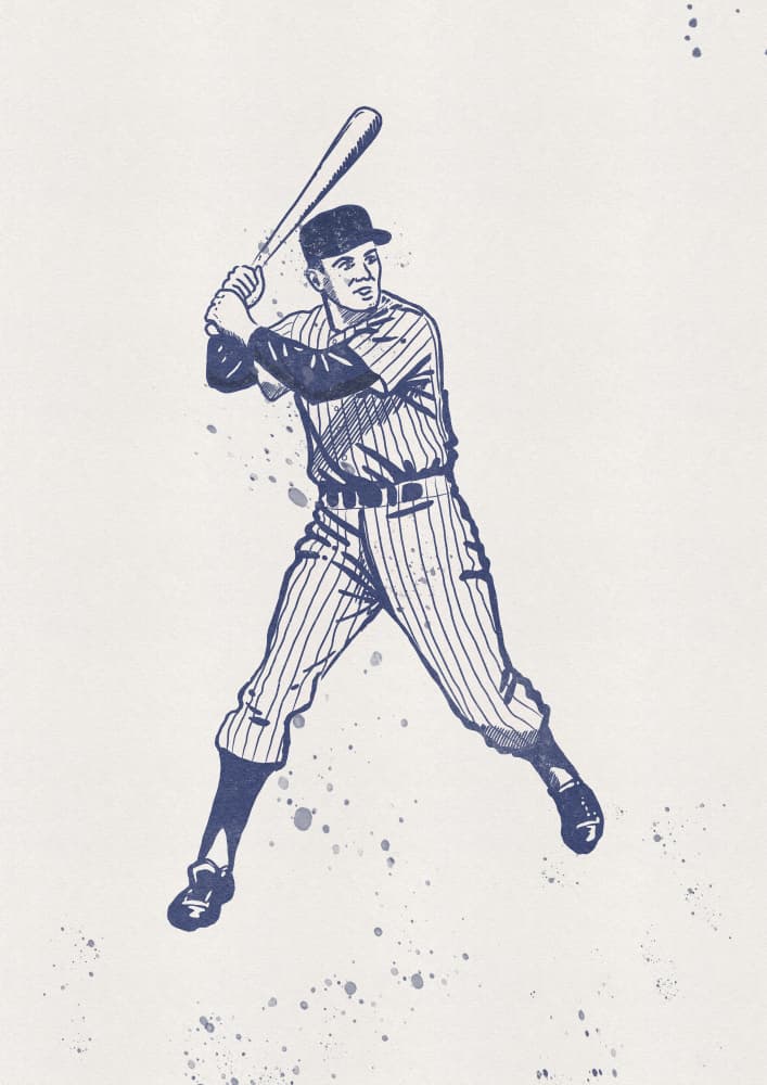 Classic Baseball Batter by Nicholas — canvas wall art