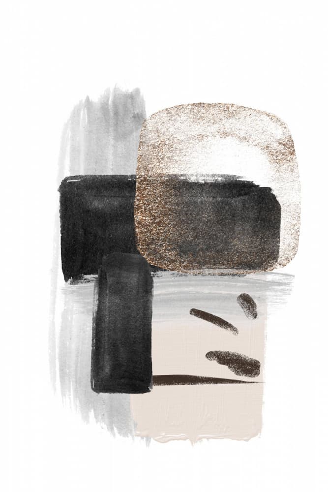 Modern Gold Abstraction by Sally Ann Moss — canvas wall art