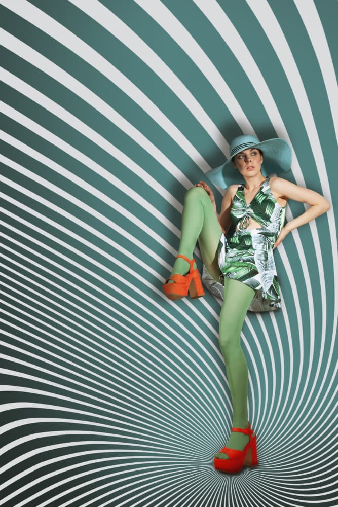 Swirling Retro Fashion by Christine von Diepenbroek — canvas wall art