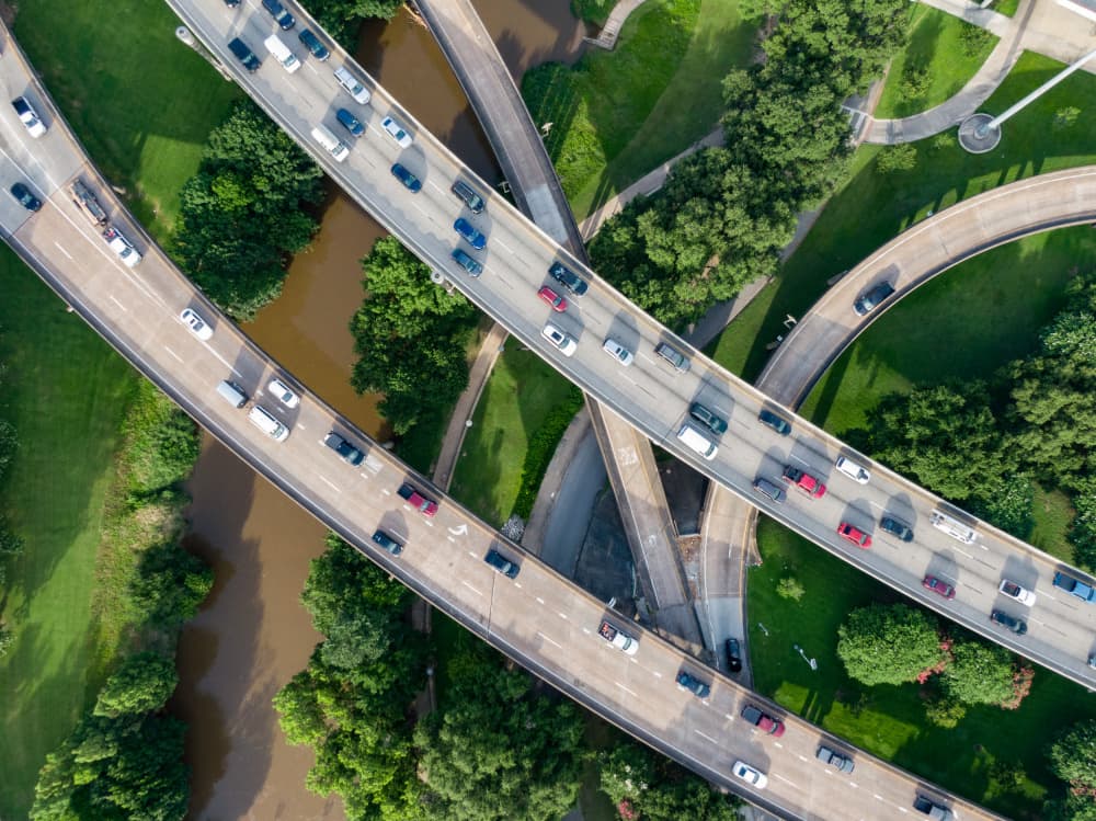 Riverside Highway Interchange by Anatoliy Kosterev — canvas wall art