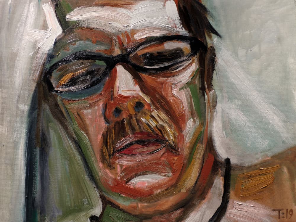 Bold Expressive Portrait by Tore Bahnson — canvas wall art
