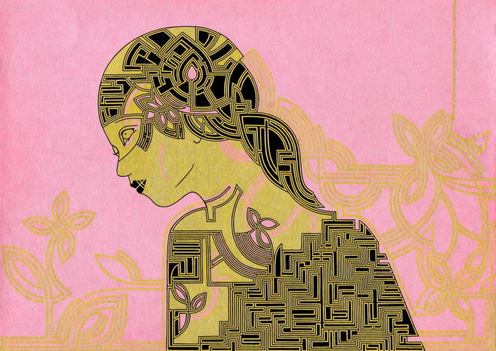 Golden Deco Woman by Iona Gilburt — canvas wall art