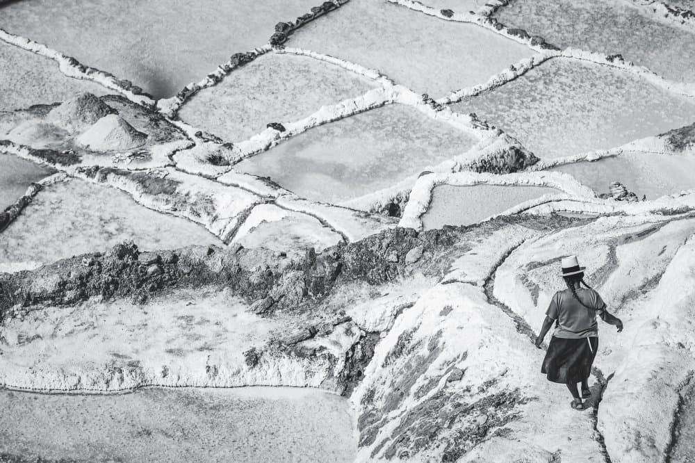 Maras Salt Terraces Walk by Koji Morishige — canvas wall art