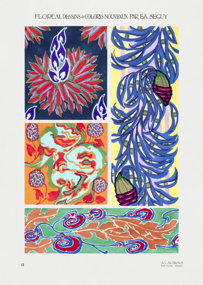 Pattern 18 by Emile Alain Seguy — canvas wall art
